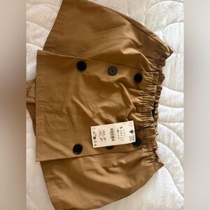 Zara Camel Skirt with Dark Accents